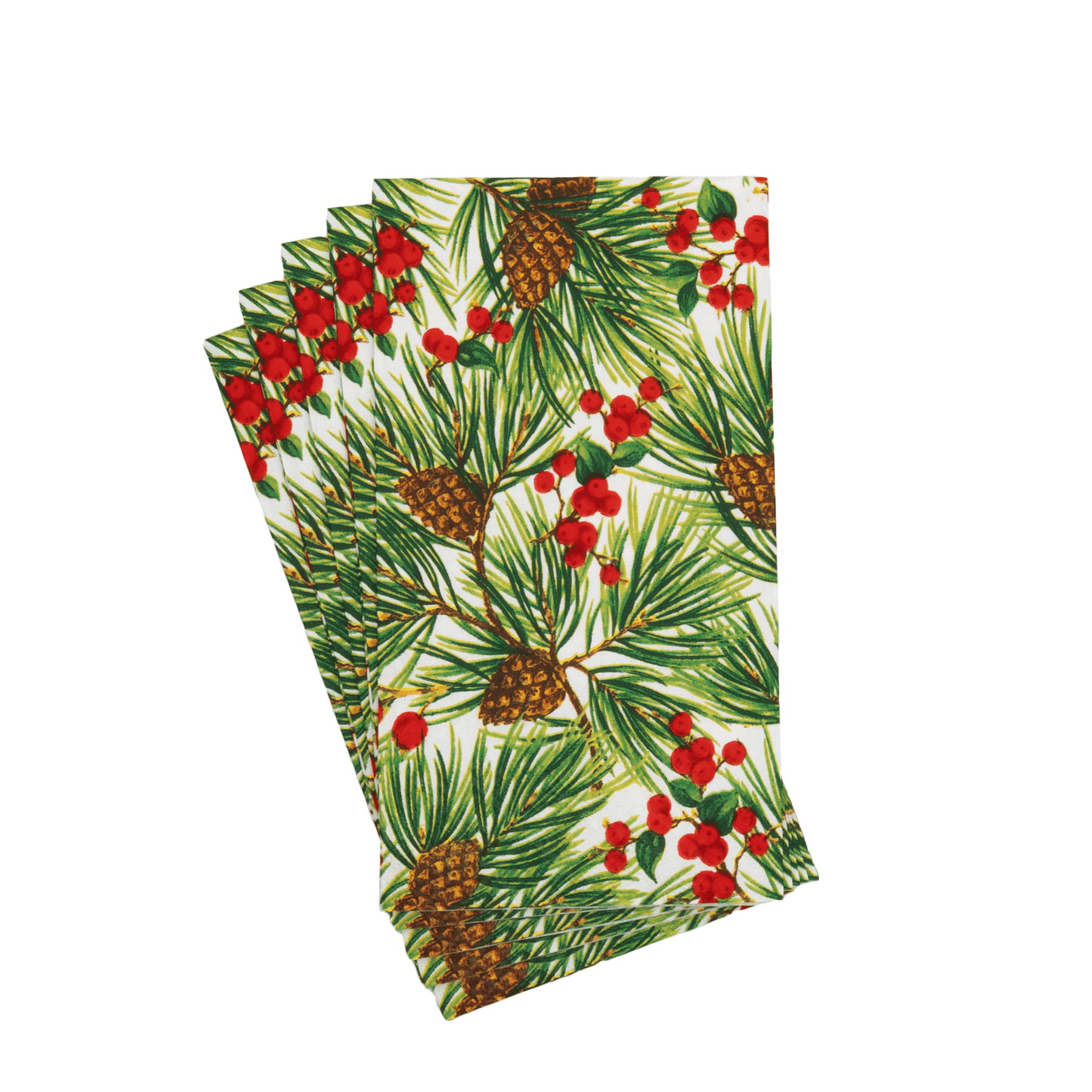 Evergreen and Berries Paper Guest Towel Napkins
