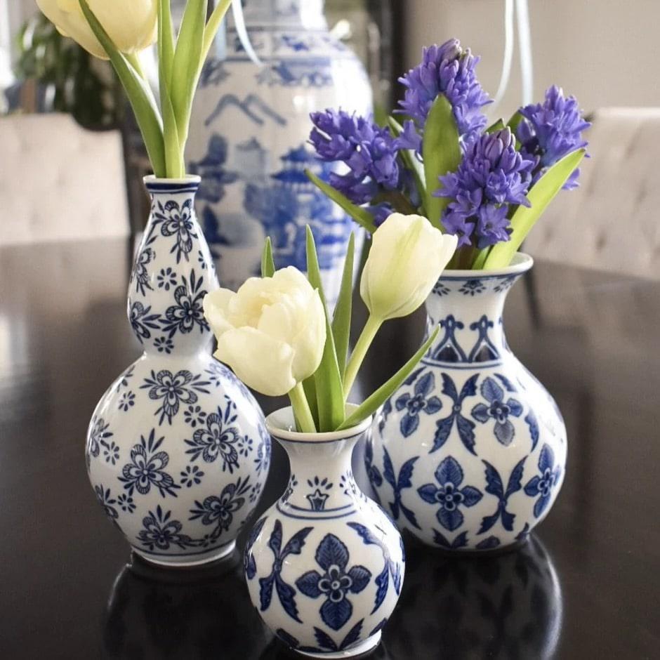 Blue & White Porcelain Bud Vase