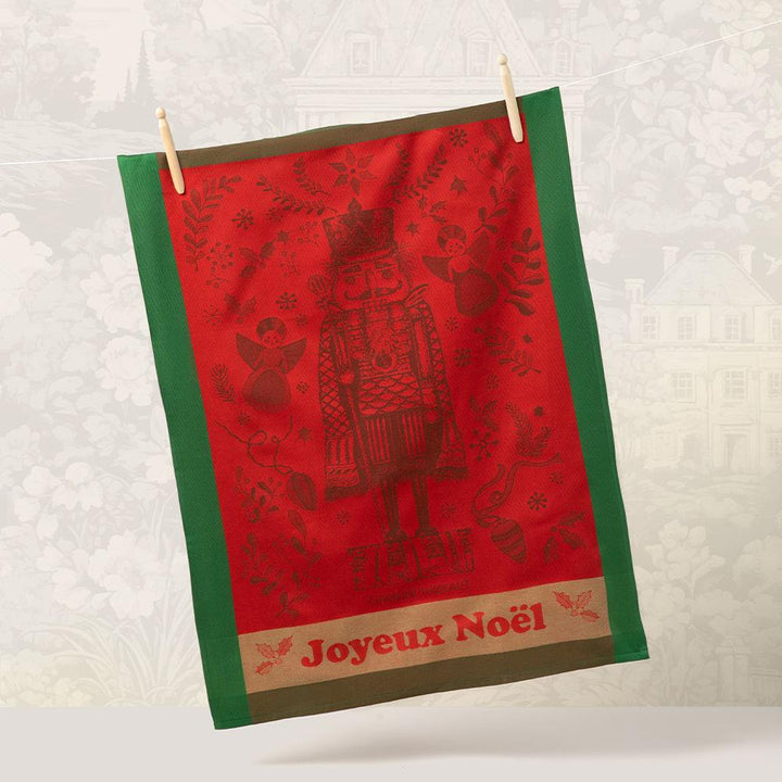 Casse Noisette Noel Rouge Tea Towel