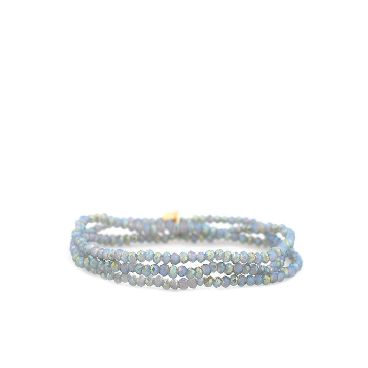 Sky Mini Stretch Crystal Beaded Wrap Bracelet