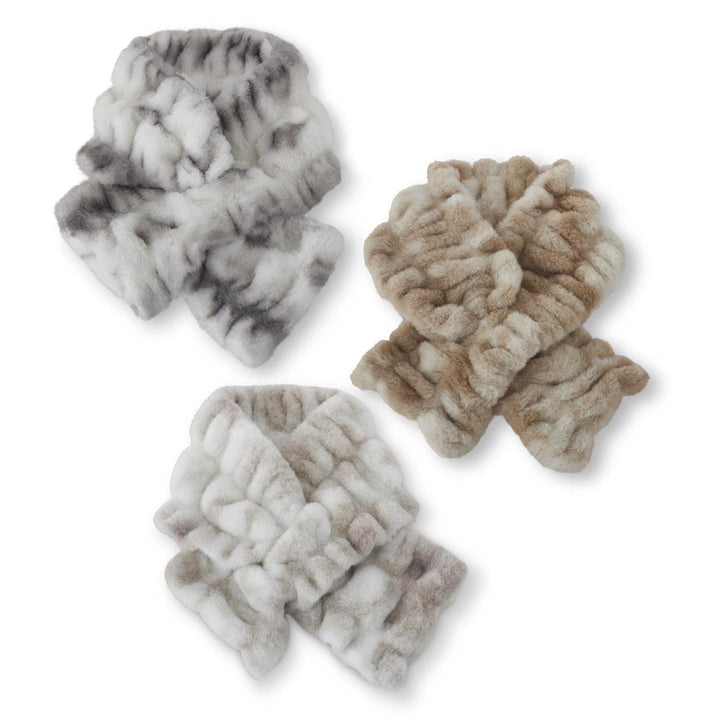 Faux Fur Cut Through Scarf