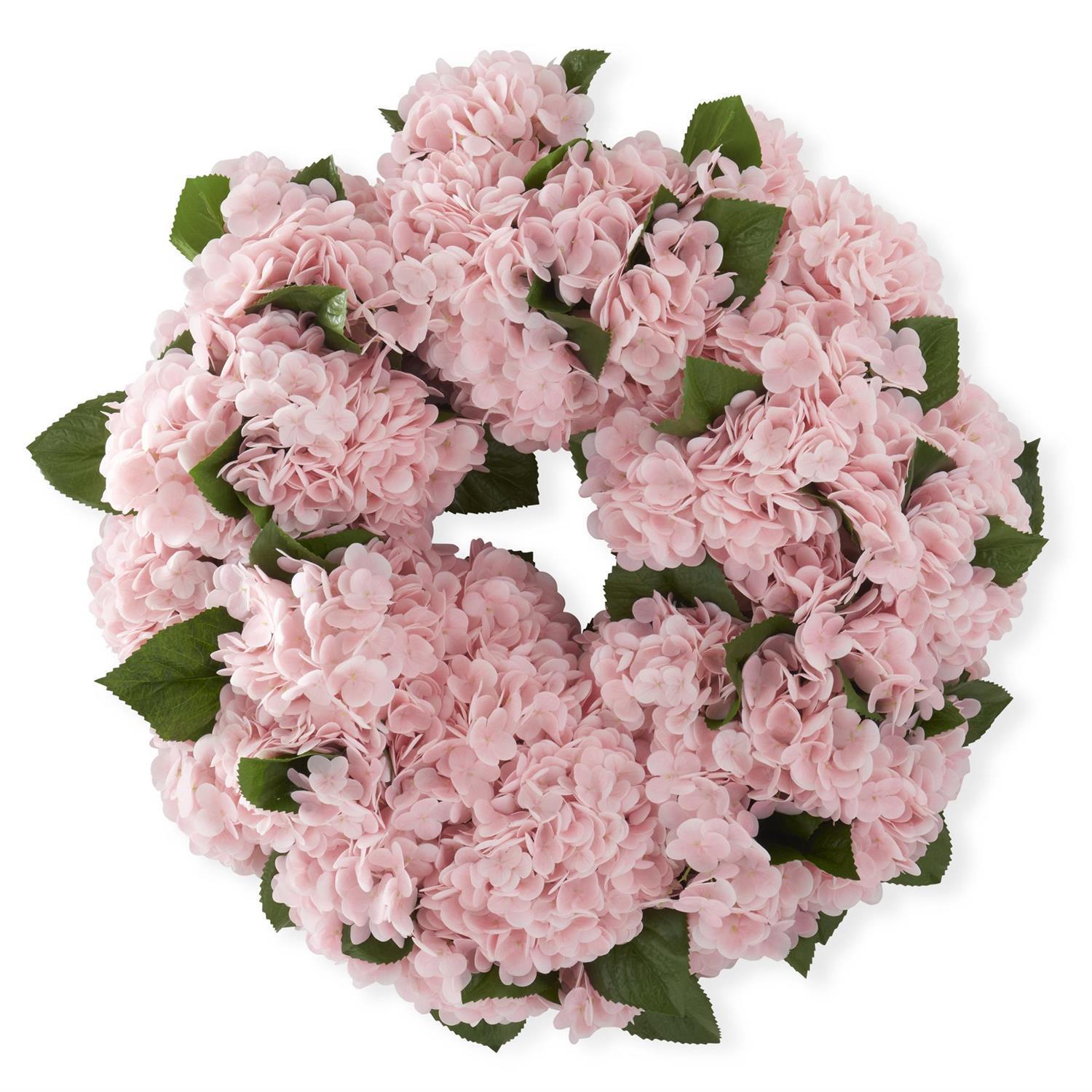 Pink Real Touch Hydrangea Wreath