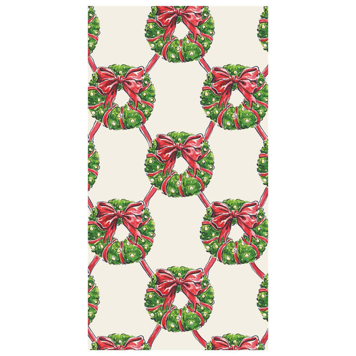 Holiday Wreath Paper Guest Towel Napkins