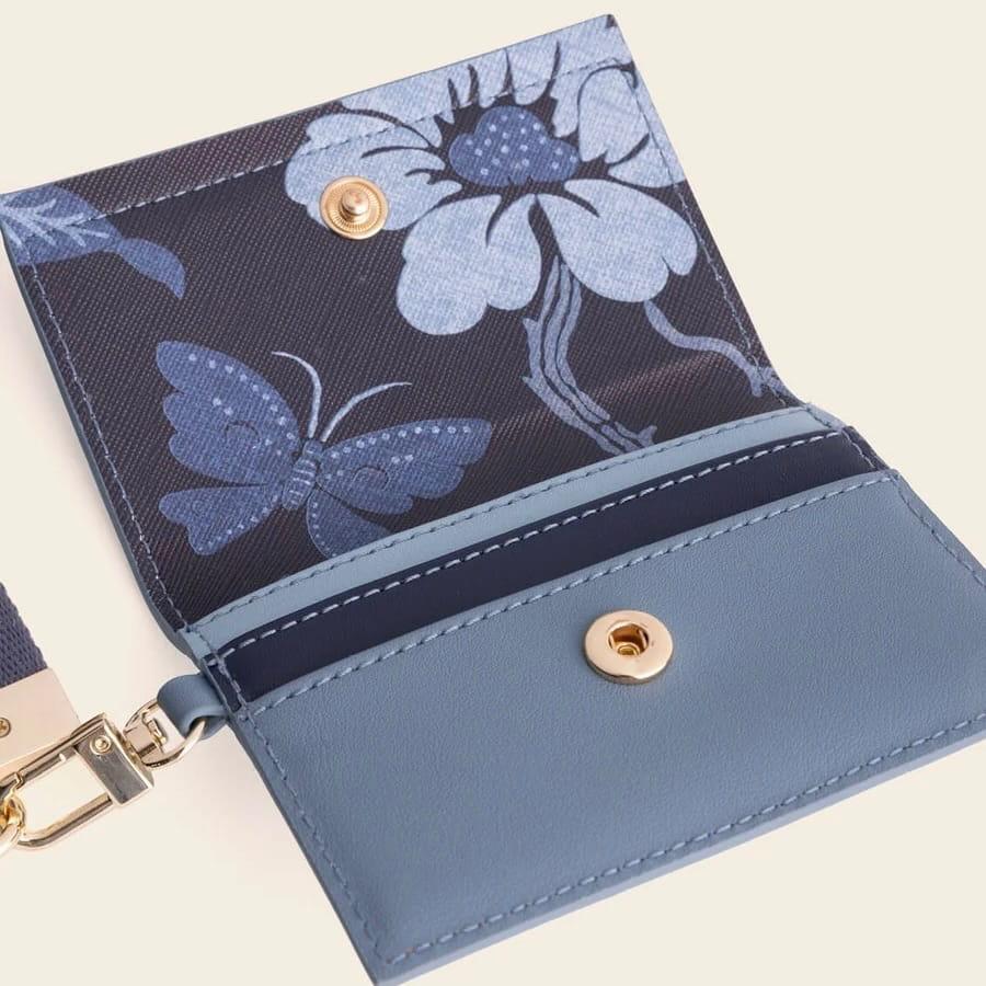 Japonica Floral Navy Grab-n-Go Dual Wristlet