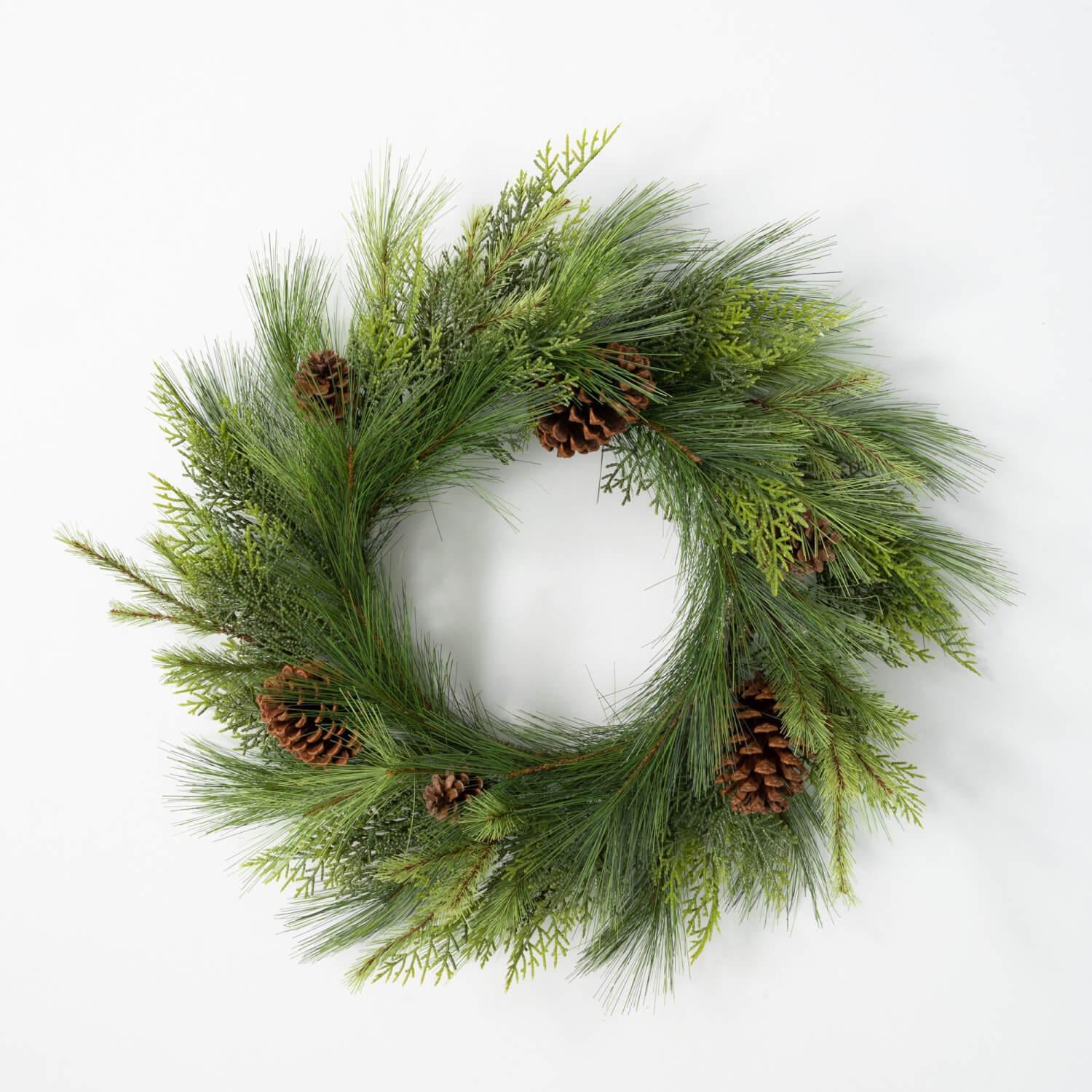 Mixed Pine & Cones Wreath
