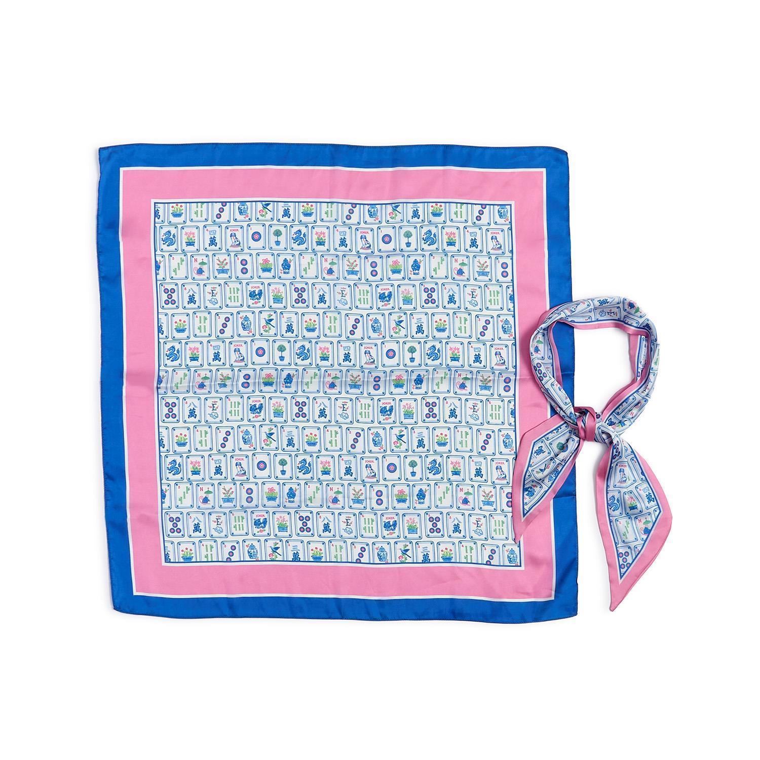 Mahjong Printed Statement Scarf/Twilly