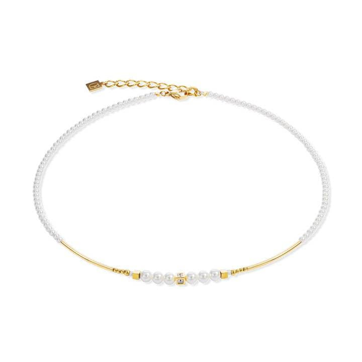 Shimmering Princess Pearls Gold-White Necklace