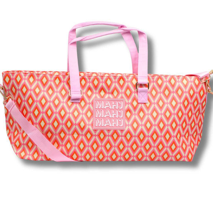 Orange Diamond Mahjong Tote Bag