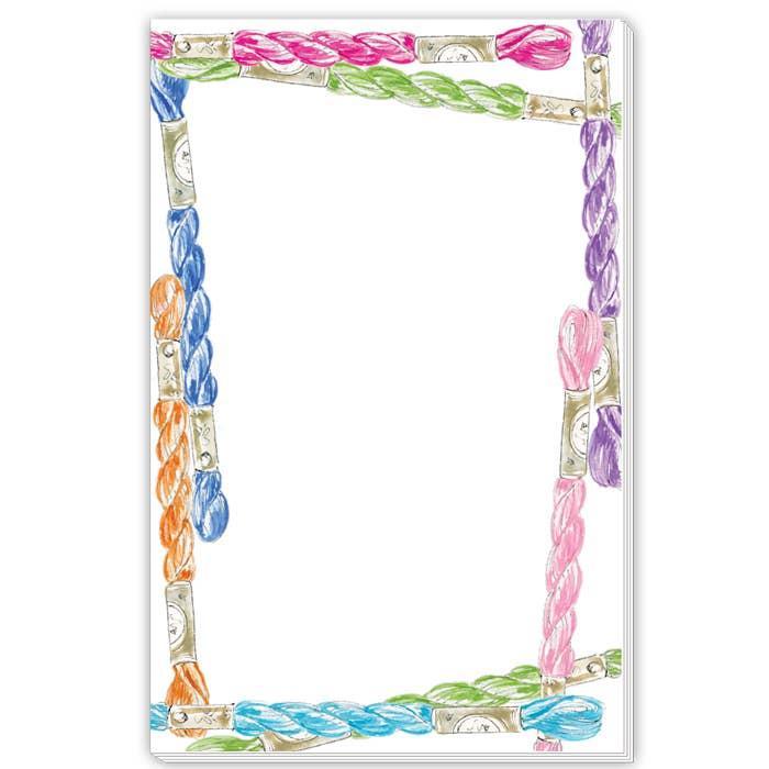 Colorful Thread Skein Border Notepad