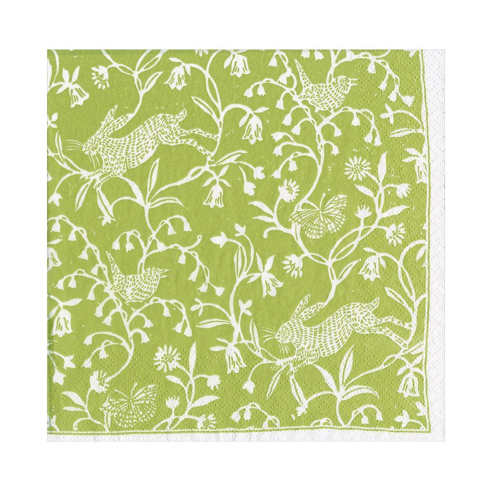 Hedgerow Moss Green Luncheon Napkin
