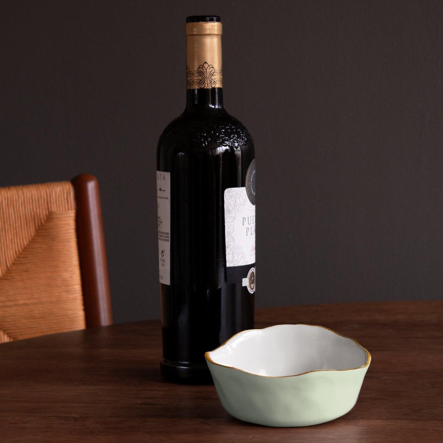 ENCANTO Soho Wine Coaster | Pistachio and White