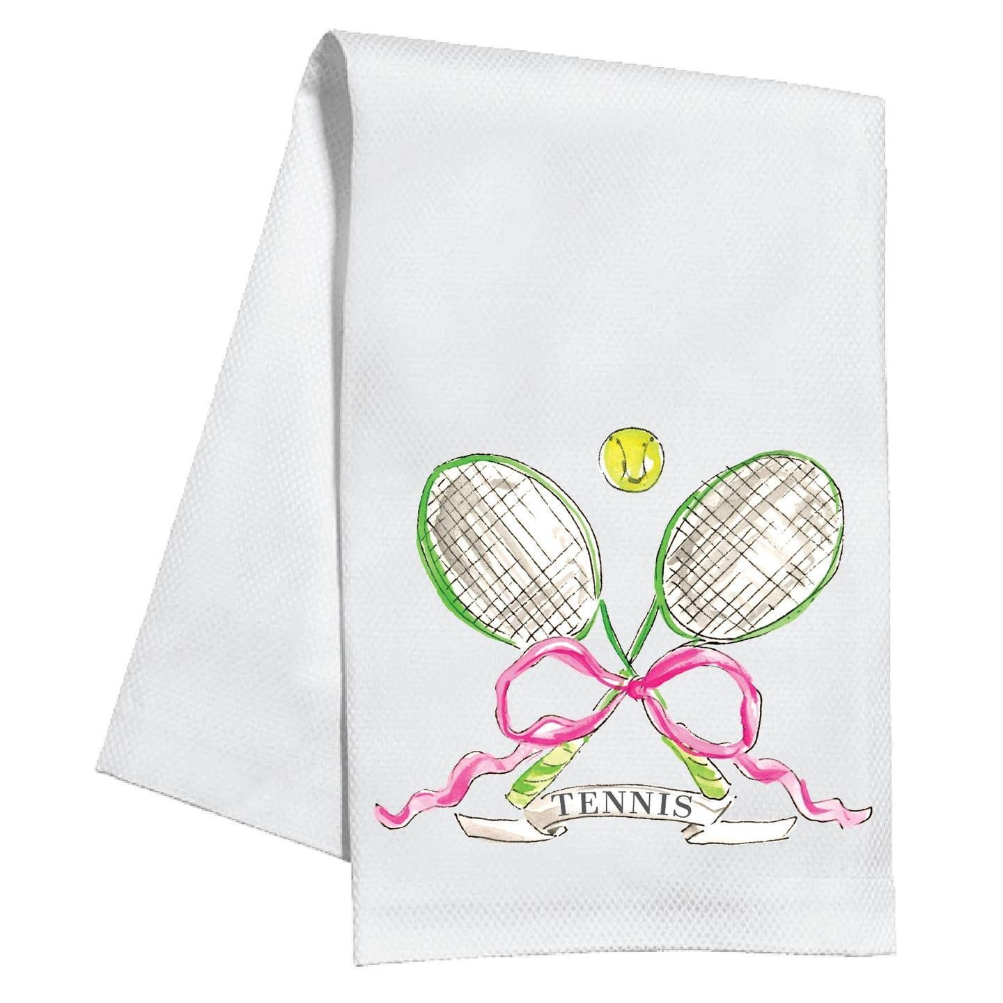 Tennis Rackets with Ball Tea Towel