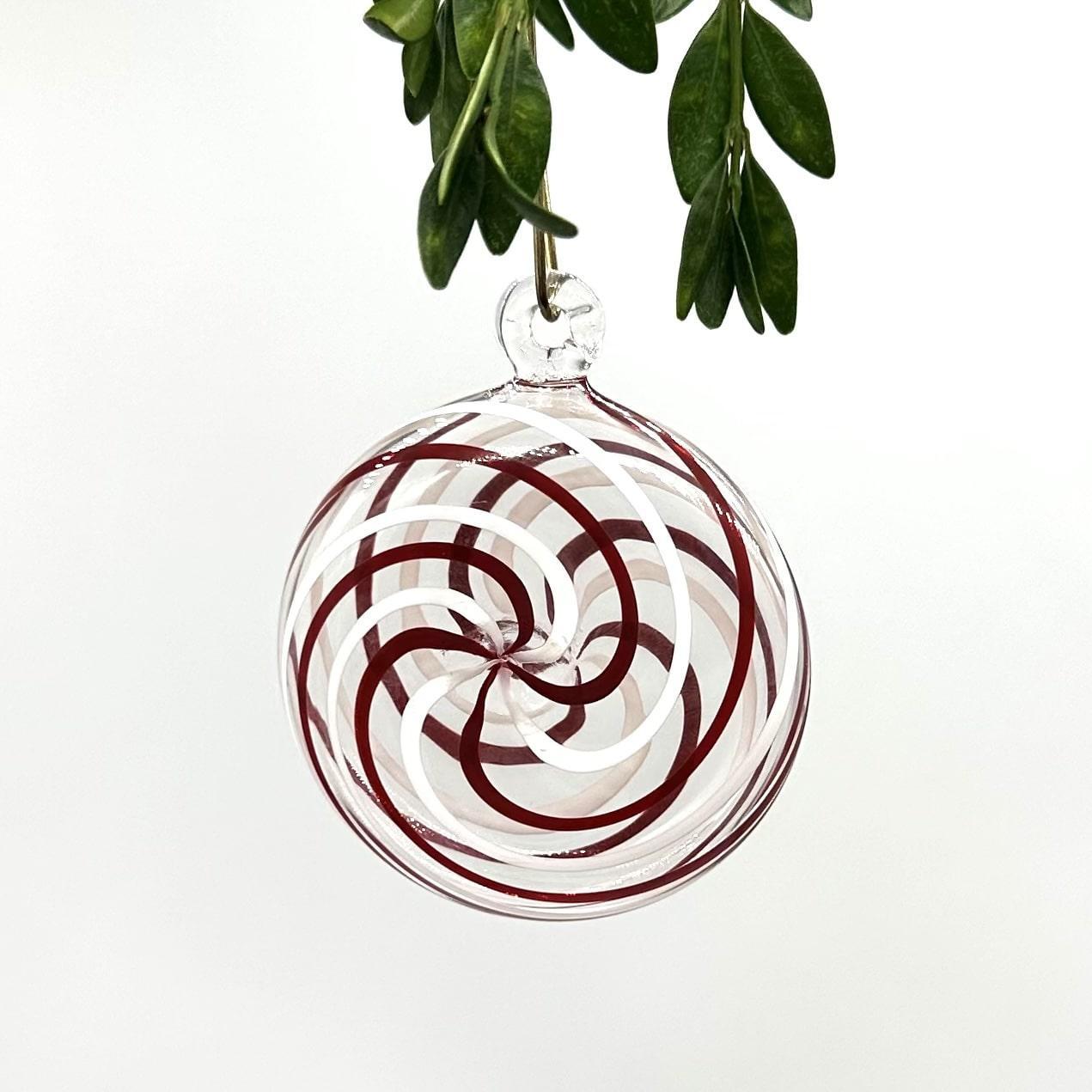 Peppermint Candy Glass Ornament