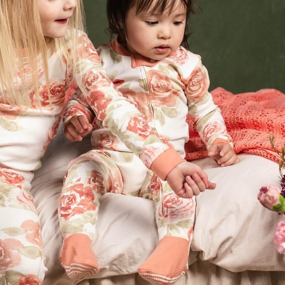 Autumn Rose Garden Organic Cotton Sleep & Play