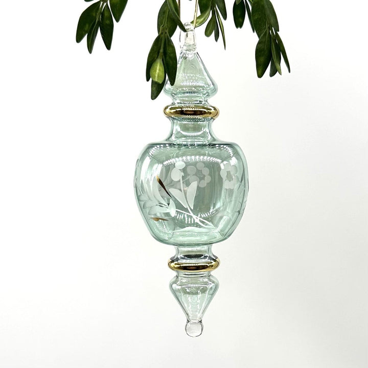 Green Finial Glass Ornament