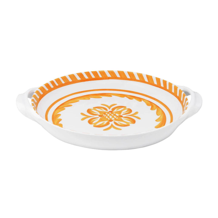 Sicily Orange Shallow Handled Small Bowl