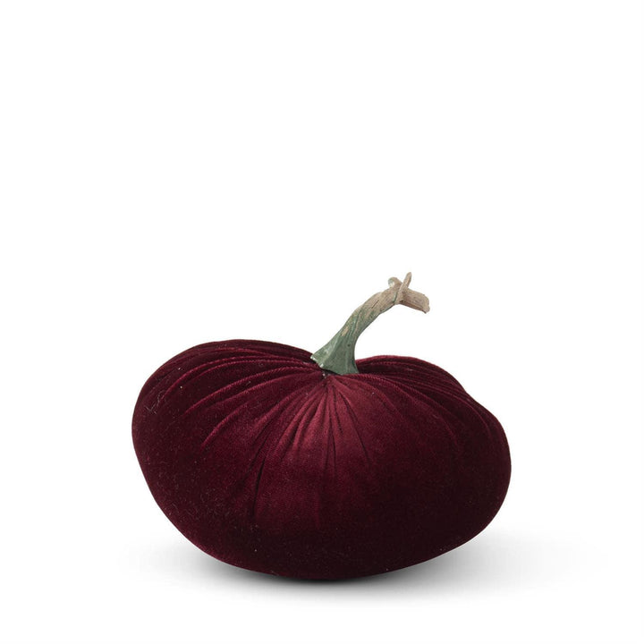 Burgundy Velvet Pumpkin