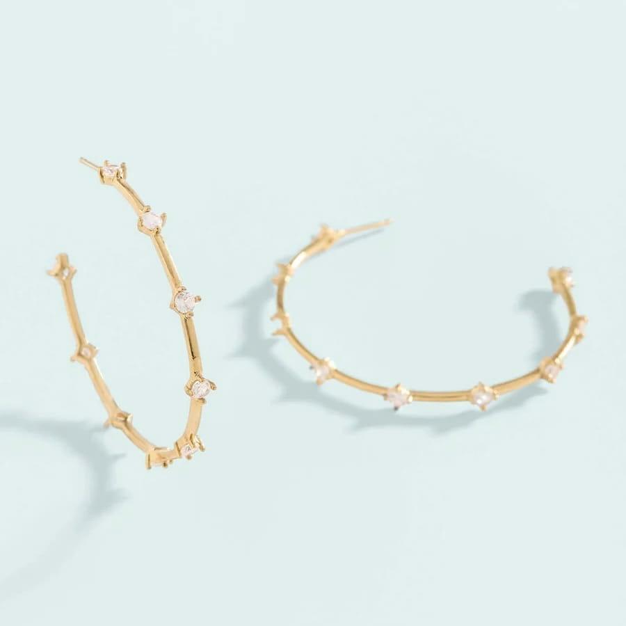 Crystal Spanish Wells Hoop Earrings