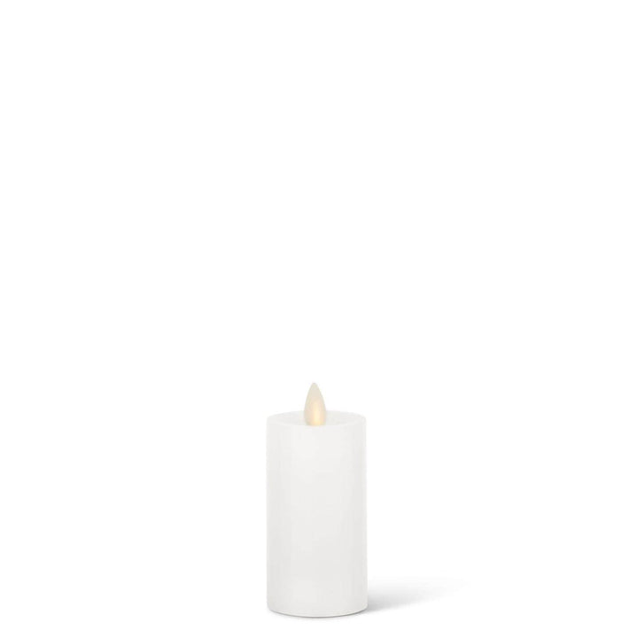 White Wax Flameless Slim Pillar