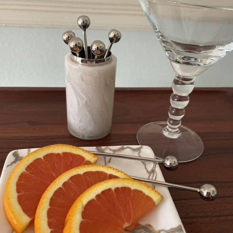 Vega White Cocktail Pickholder