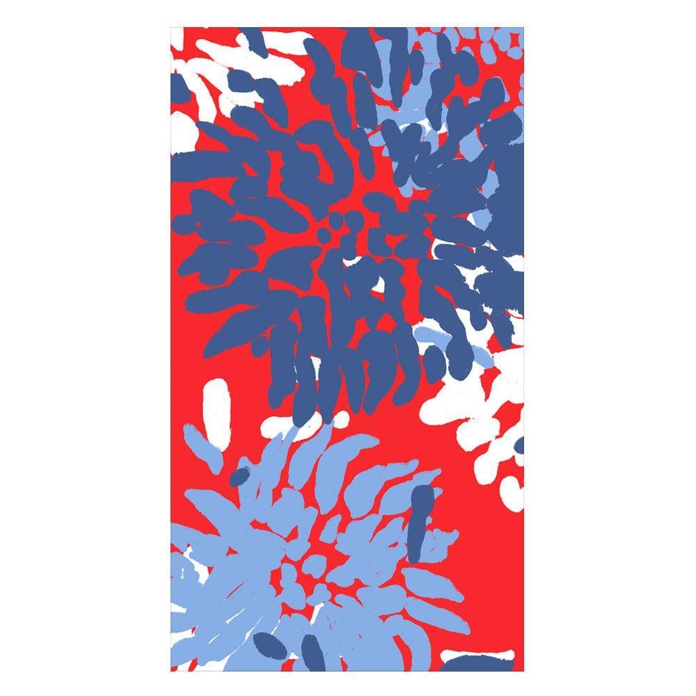 Chrysanthemum Red, White, & Blue Paper Guest Towel Napkins