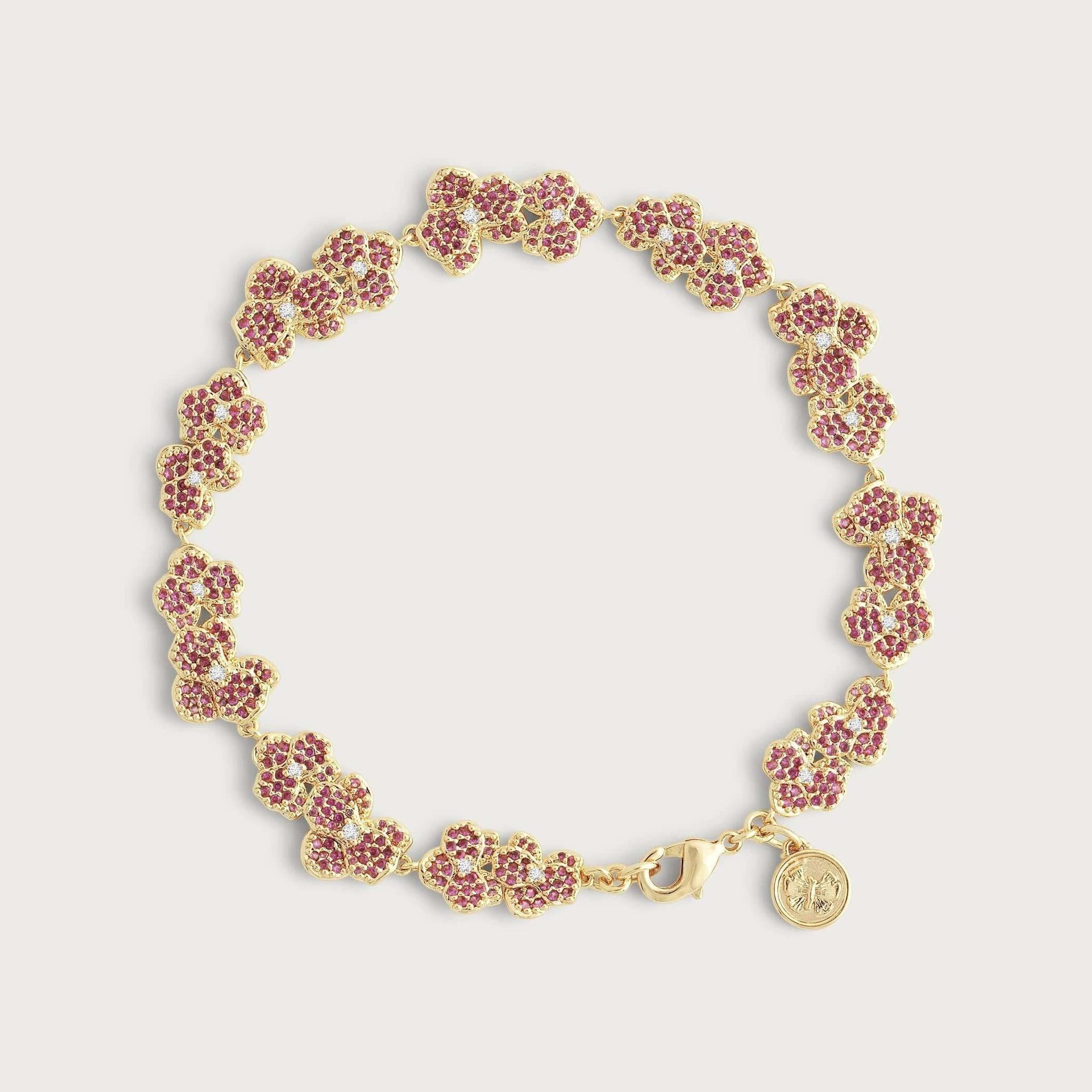 Orchid Pink Pavé Tennis Bracelet | Anabel Aram