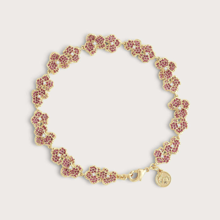 Orchid Pink Pavé Tennis Bracelet | Anabel Aram