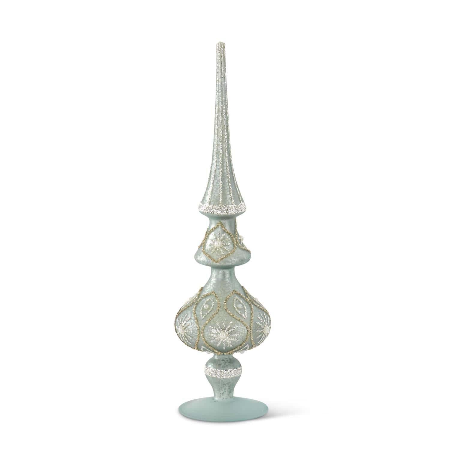 Light Blue Mercury Glass Finials