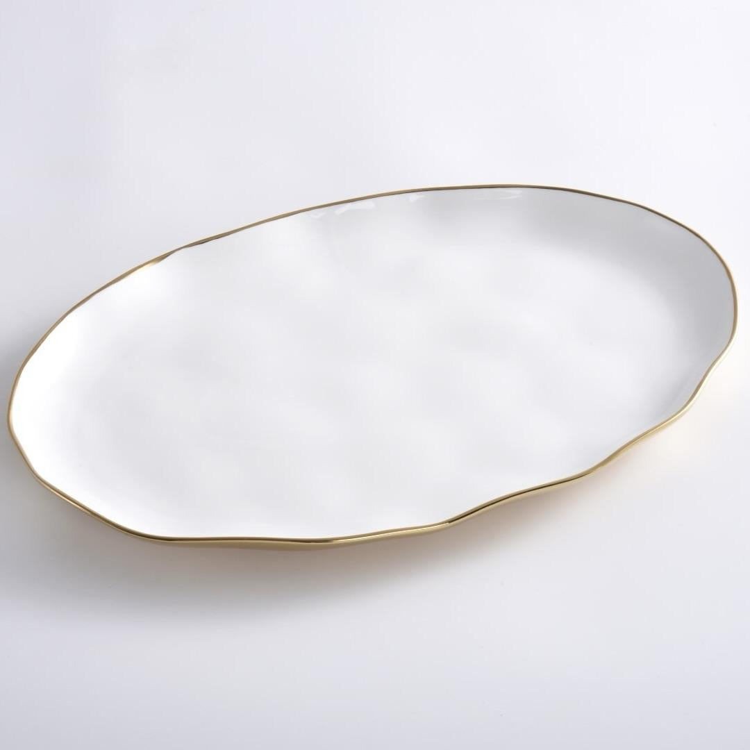 White & Gold Moonlight Platter
