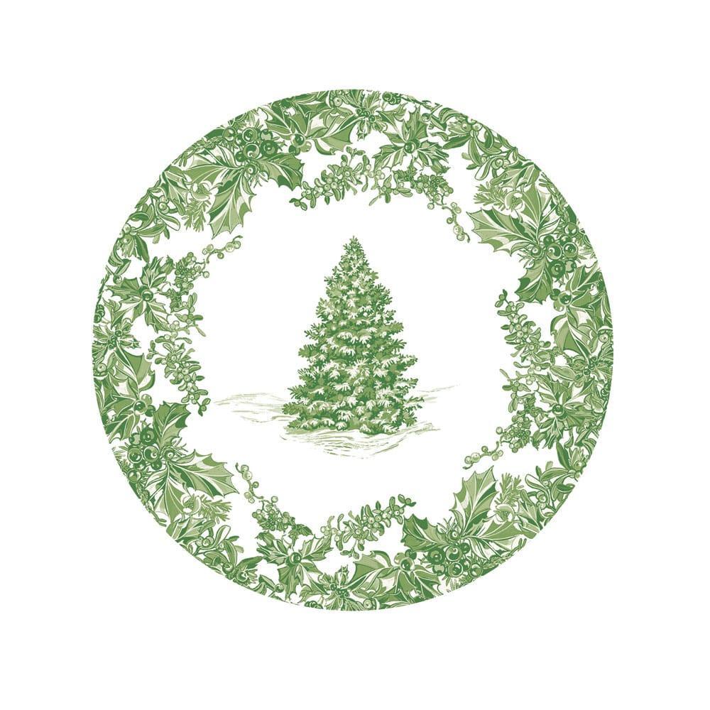 Christmas Tree Toile Salad/Dessert Plates