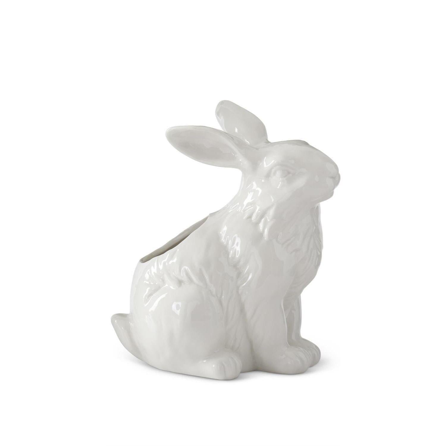 White Porcelain Rabbit Container