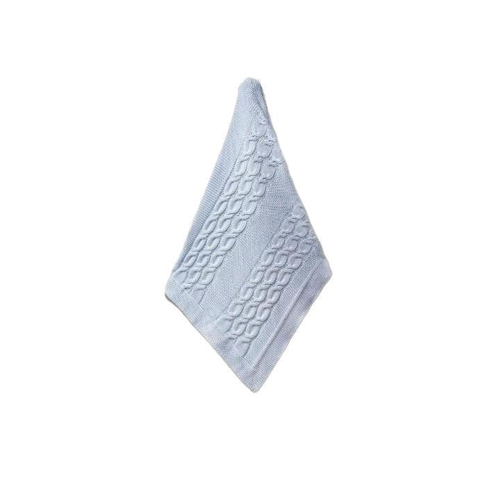 Blue Cable Knit Blanket