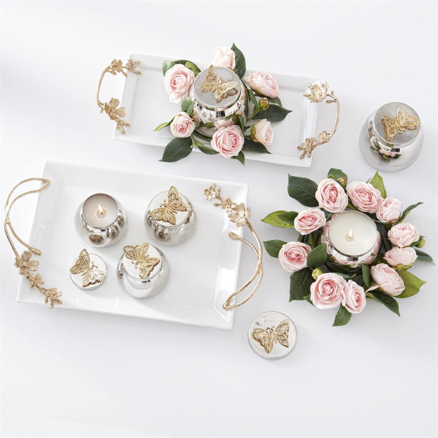 White Ceramic Rectangular Tray