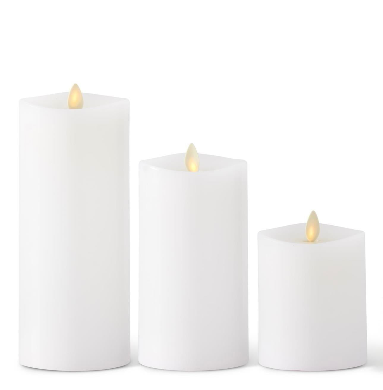 White Wax Luminara Tall Series Indoor Candles