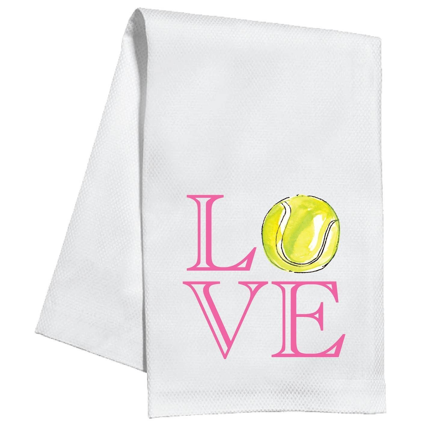 Love with Tennis Ball Tea Towel