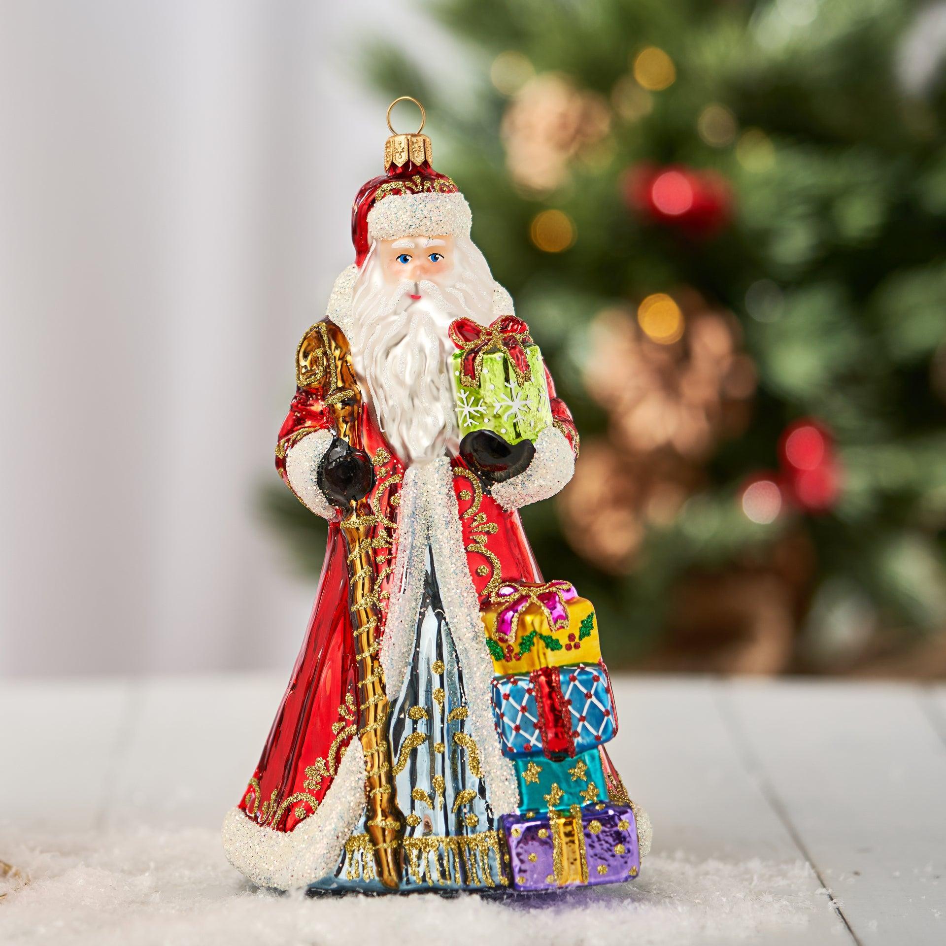 Classic Santa with Gifts Ornament