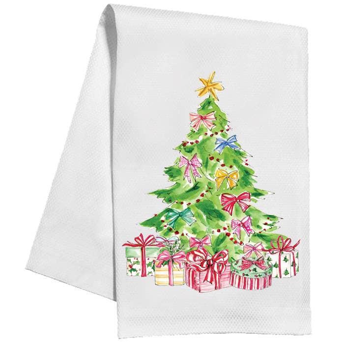 Christmas Tree with Gifts Tea Towel