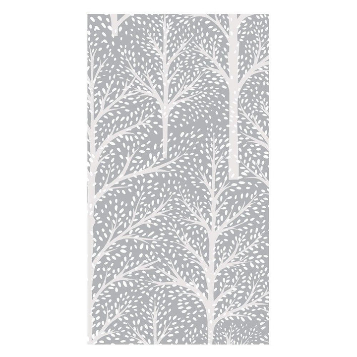 Winter Trees Silver & White Guest Towel Napkins