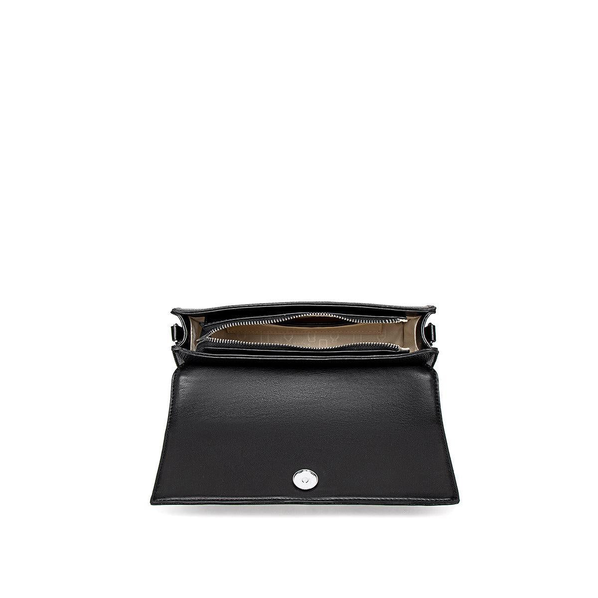 Krista Pebbled Shoulder Bag | Black