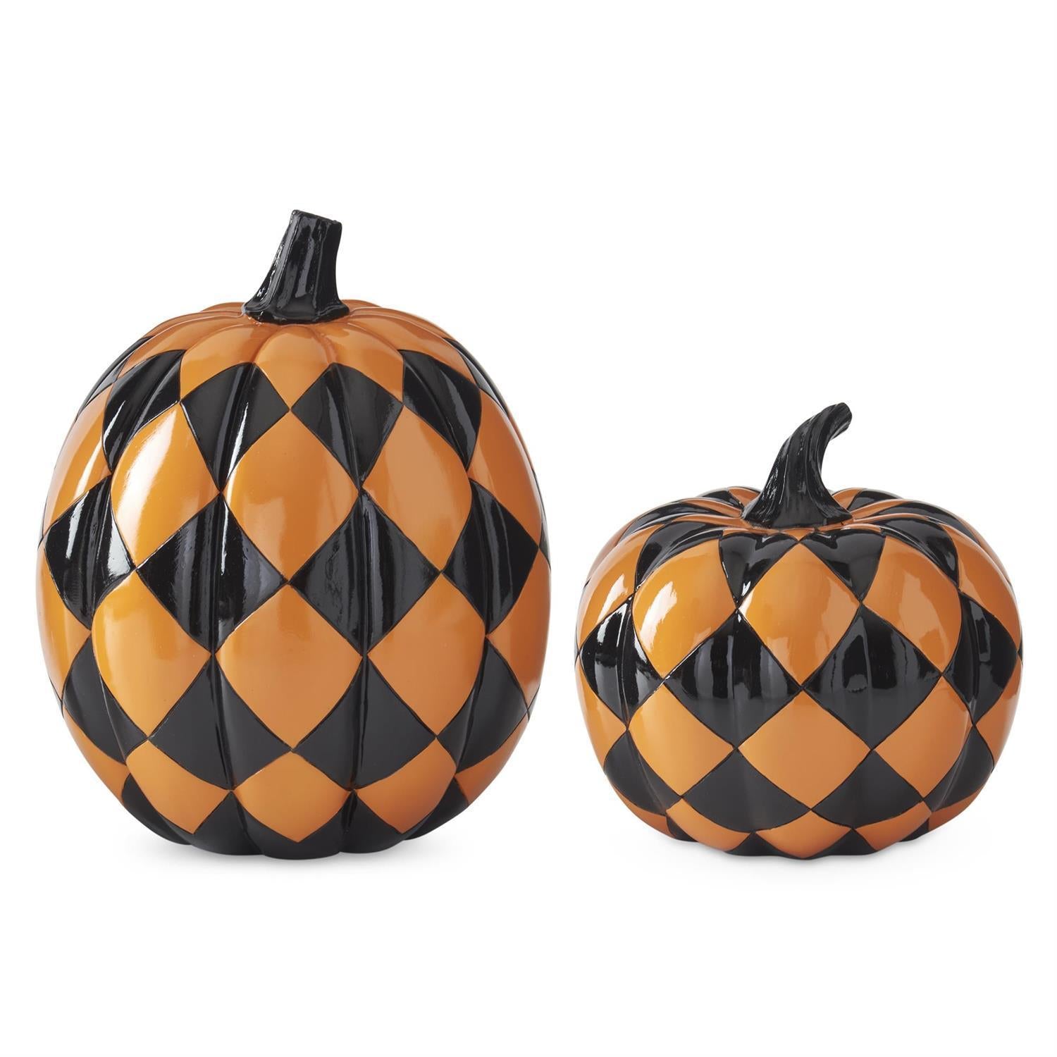 Black & Orange Check Pumpkin
