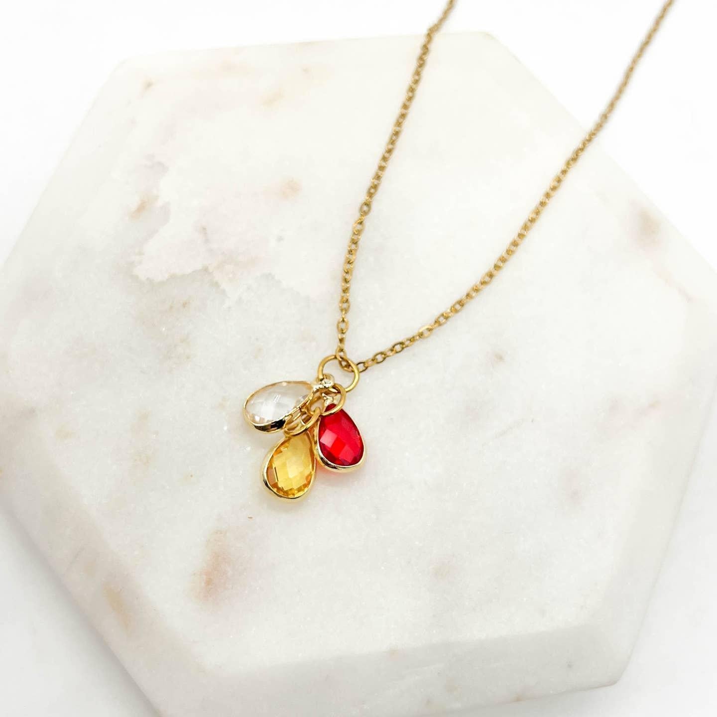Chiefs Gem Charm Necklace