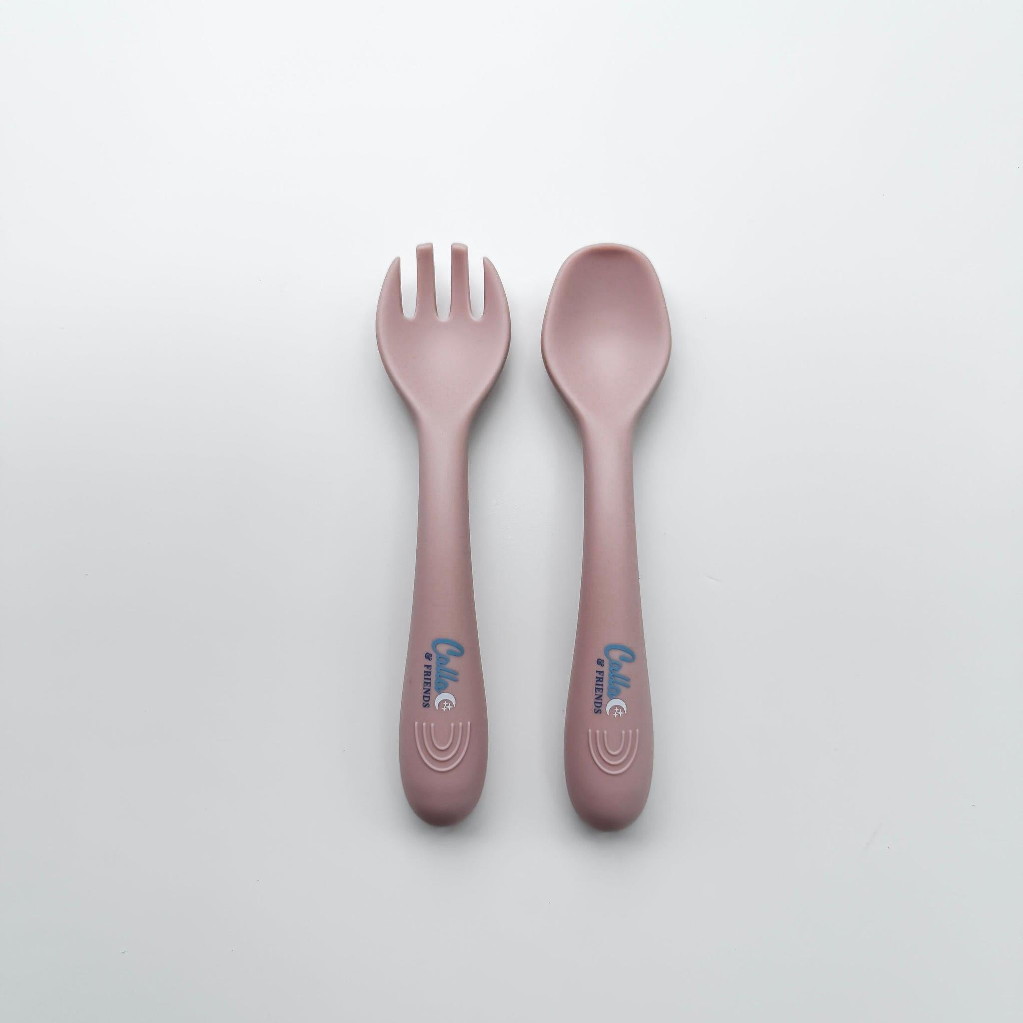 My First Petal Pink Silicone Utensils
