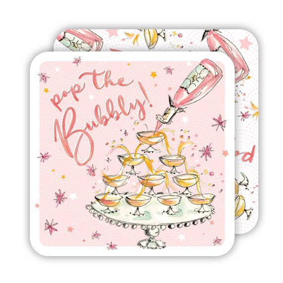 Pop the Bubbly Champagne Coaster