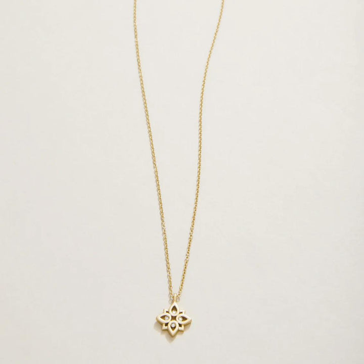 Sea La Vie Never Give Up Lotus Necklace