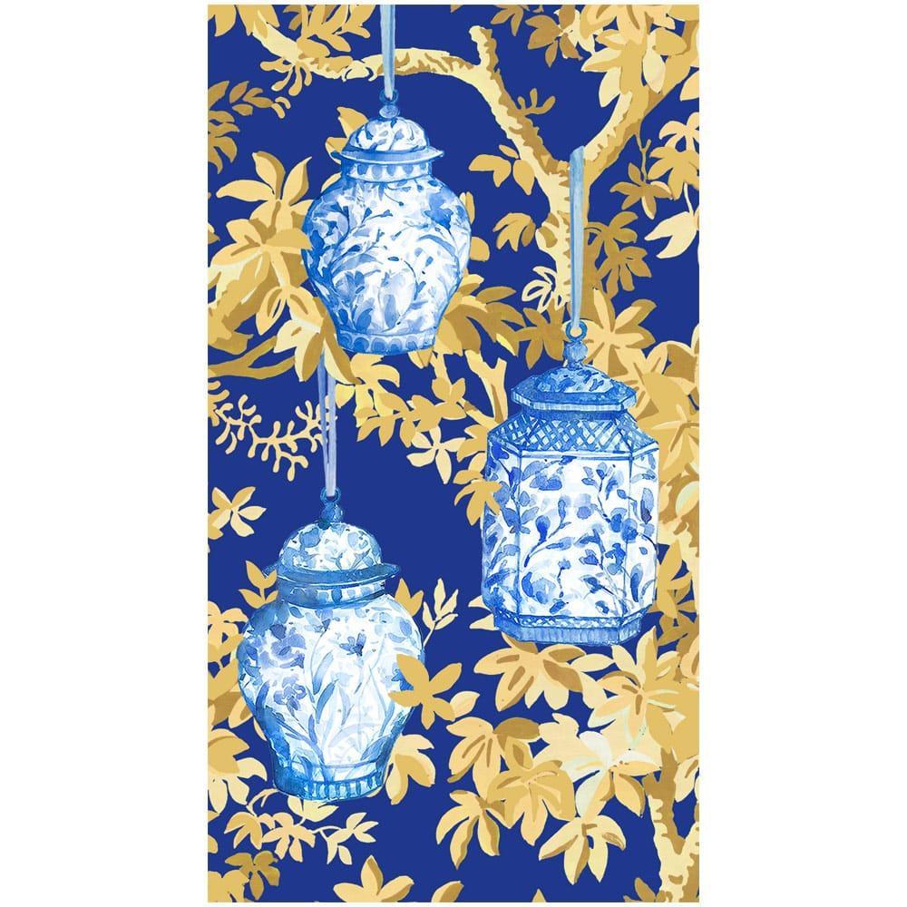 Dark Blue Ginger Jars Guest Towel Napkins