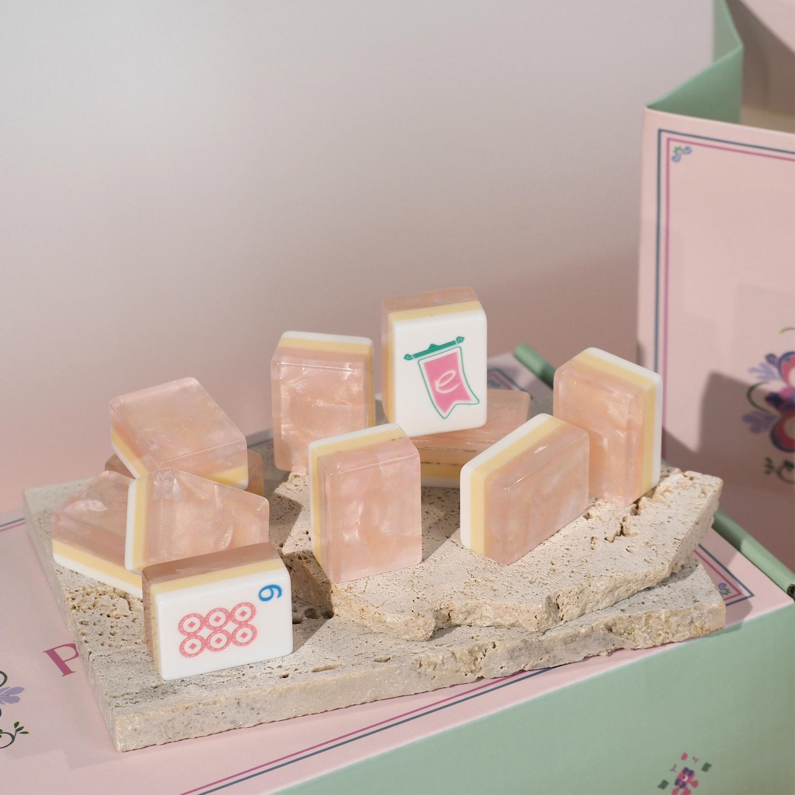 Blush Pearl Mahjong Tile Set