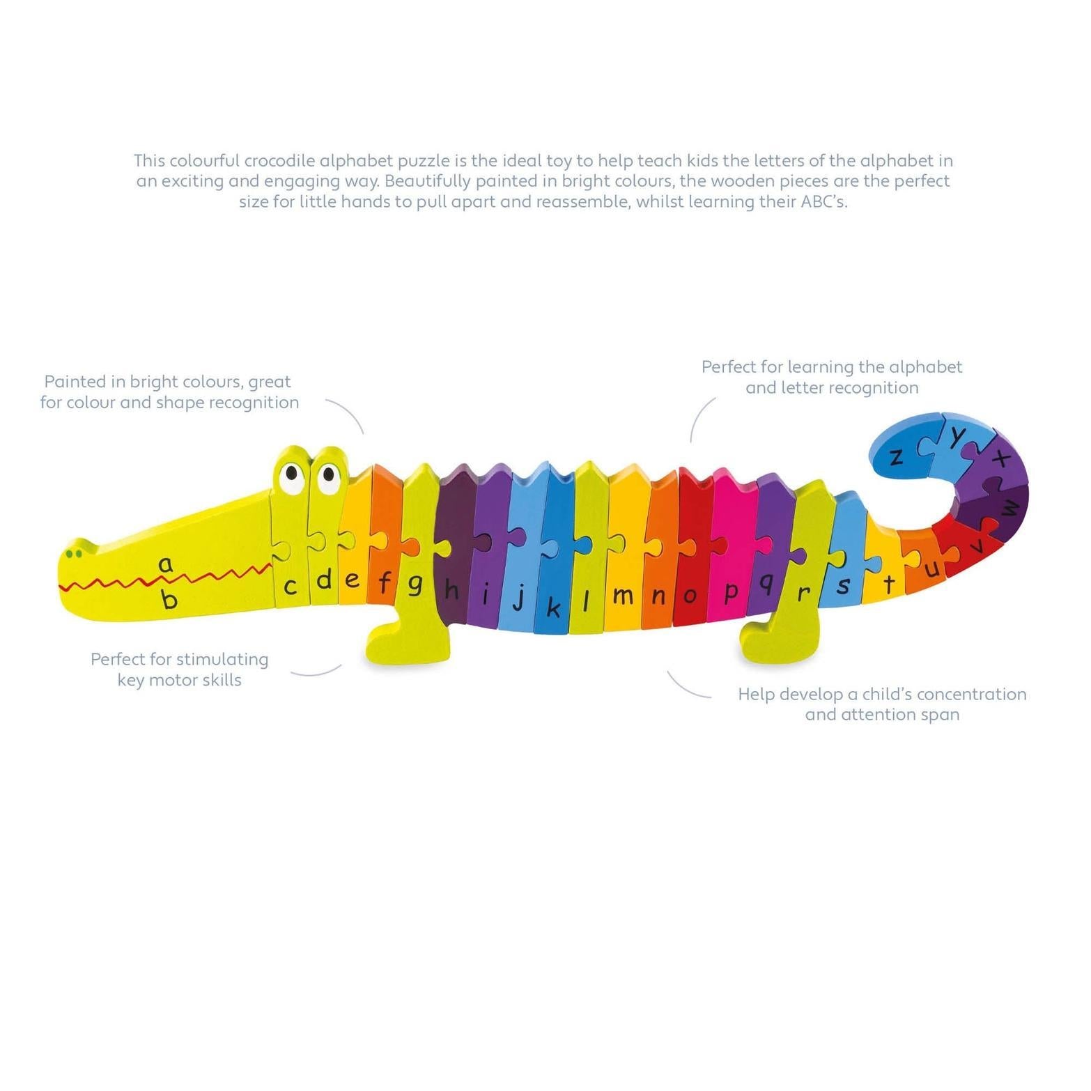 Crocodile Alphabet Wooden Puzzle