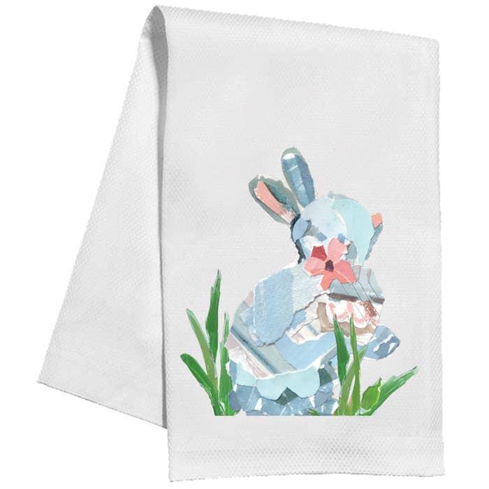 Blue Bunny Tea Towel
