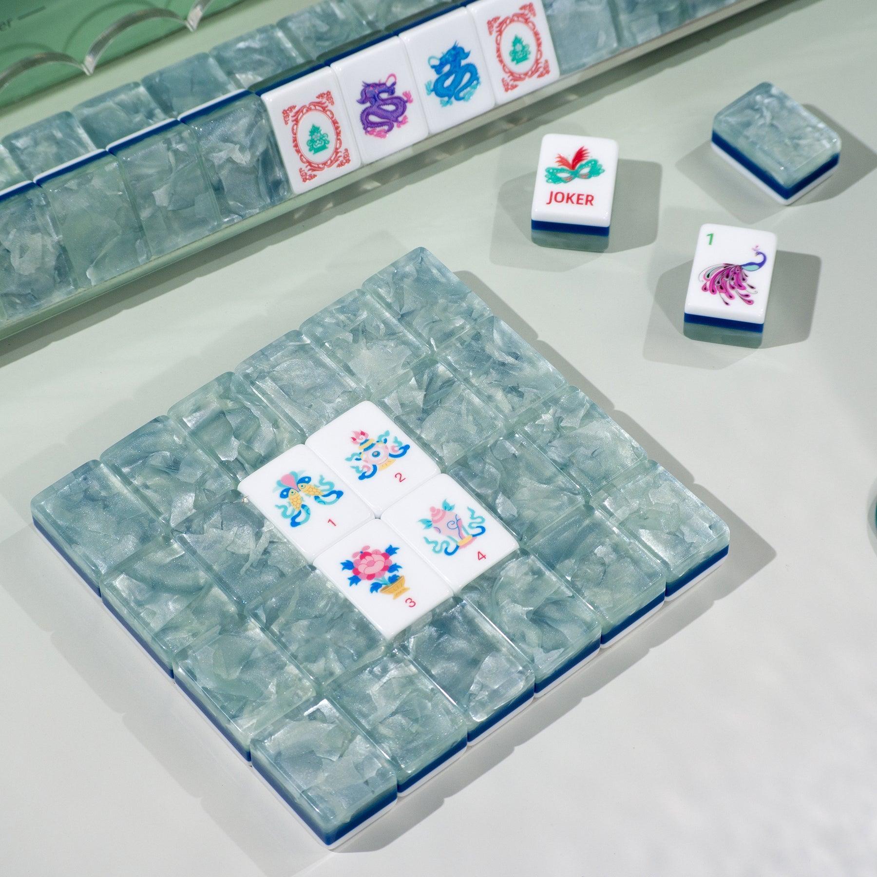 Jade Moonstone Pearl Mahjong Tile Set