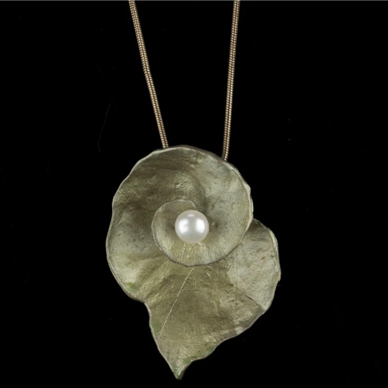 Spiral Geranium Pendant On Chain